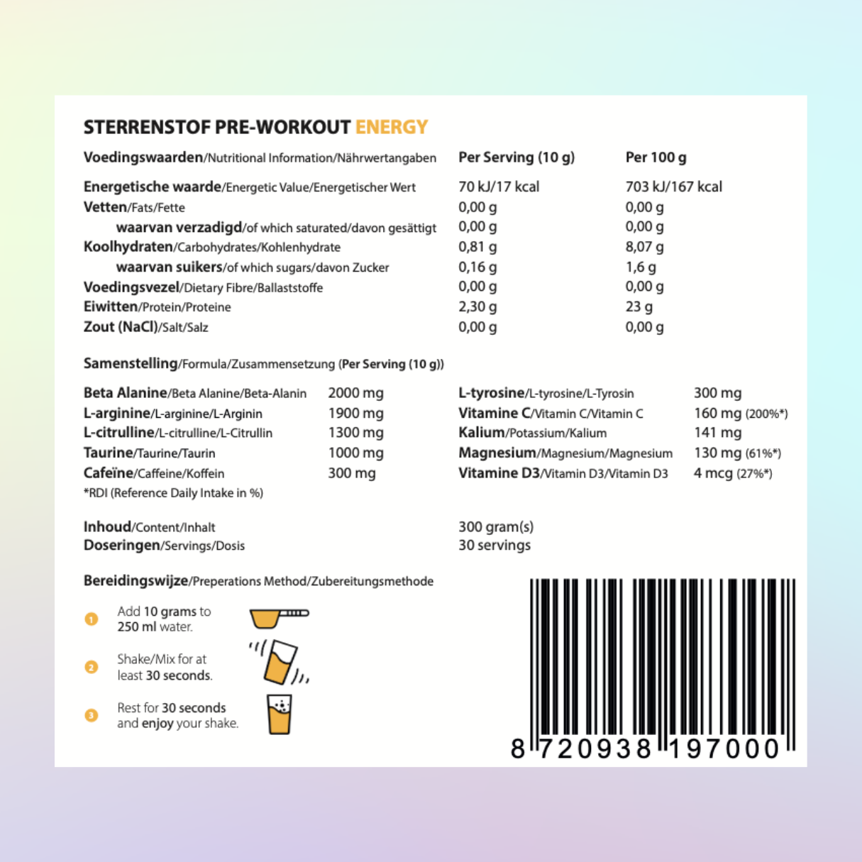 Sterrenstof Pre-Workout