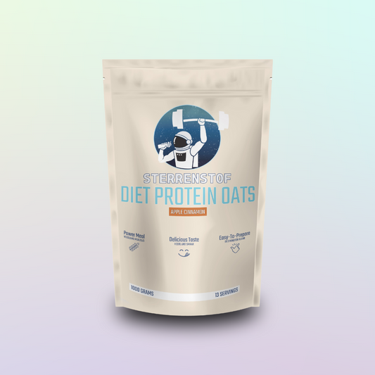 Sterrenstof Diet Protein Oats Apple Cinnamon – eiwitrijk havermoutontbijt met appel-kaneelsmaak, 1000 gram, 13 porties.
